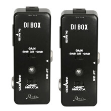 2X Rowin DI BOX LEF-331 Micro-DI mit Cab Sim und Gain Gitarren Effekt Pedal True Bypass