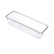 1Pc Drawer Organizers Set Clear Plastic Desk Dividers Bins Bedroom Storage Box,Long