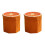 2pcs Fruit-Themed Folding Storage Organizer Stools with Seat and Small Storage Box - Orange 1