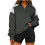 Women's Oversized Quarter-Zip Sweatshirt Color Block 1