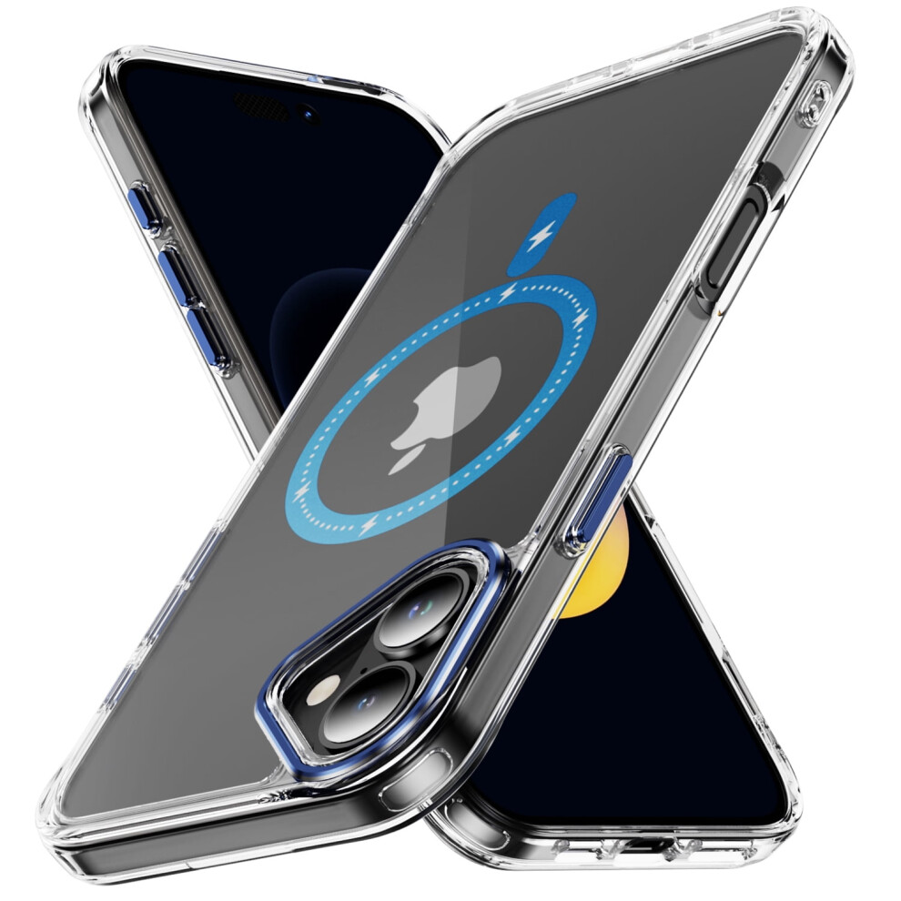 Magnetic Phone Case Compatible With Iphone 16 & MagsafeâAnti-Fingerprint, Non-Yellowing, Translucent, Slim Shockproof Cover, Blue 9377112594019