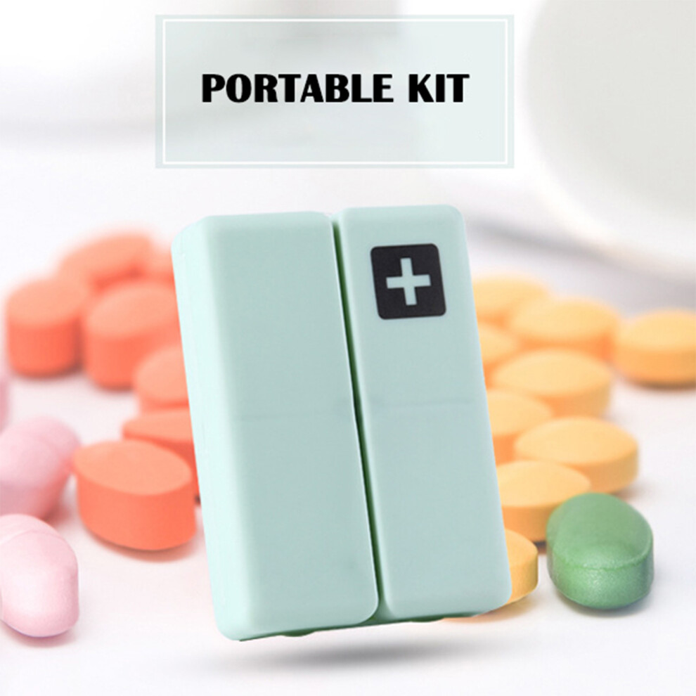 Dachuang Beauty Green (Green) 7-Grid Large Pill Organizer Box For Vitamins
