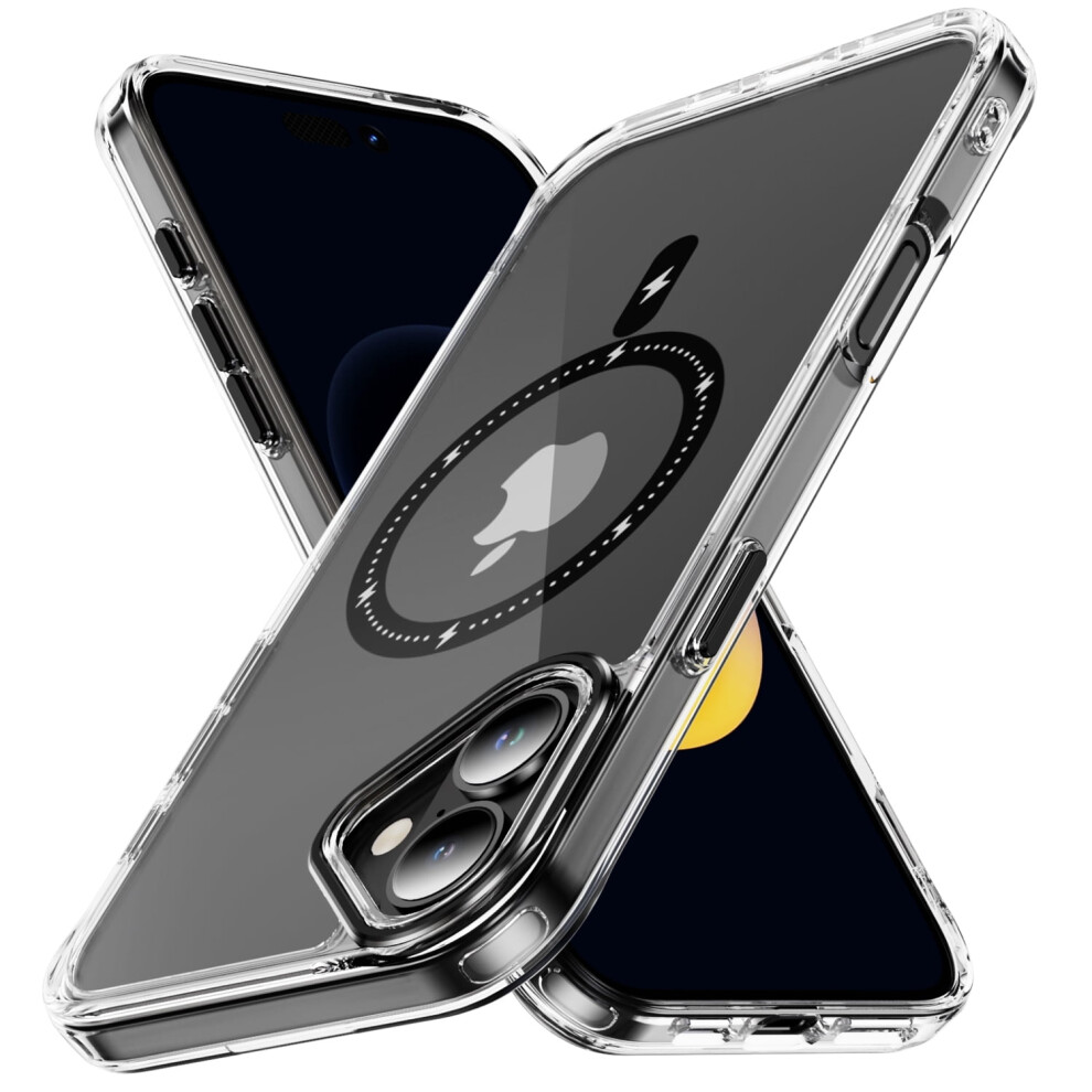 Magnetic Phone Case For Iphone 16 Plus, Compatible With MagsafeâSlim, Translucent, Shockproof, Anti-Scratch & Anti-Yellowing, Black 9377112595221