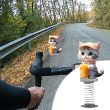 Shy Kitty Bobble Head – Stress Relief Car Dashboard Decor, Bouncing Cat Ornament for Desk, Cute Funny Gift for Cat & Car Lovers