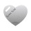 Heart Shaped Flower Greeting Card White 1