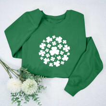 Women's St. Patrick's Day Sweatshirt Round Neck Long Sleeve with St. Patrick's Print Casual and Festive Style