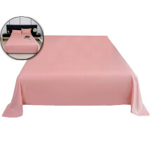 Flat Sheet - Microfiber Bed Flat Sheet, Wrinkle and Fade Resistant, 70.87x90.55 Inch, Pink