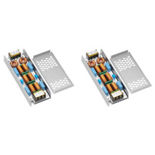 2X 10A EMI Filter 4-Stage Electromagnetic Interference Suppressor Common Power EMC Audio Amplifier Purifier with Shell