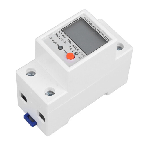 1-Phase LCD Energy Meter 200-250V Plastic