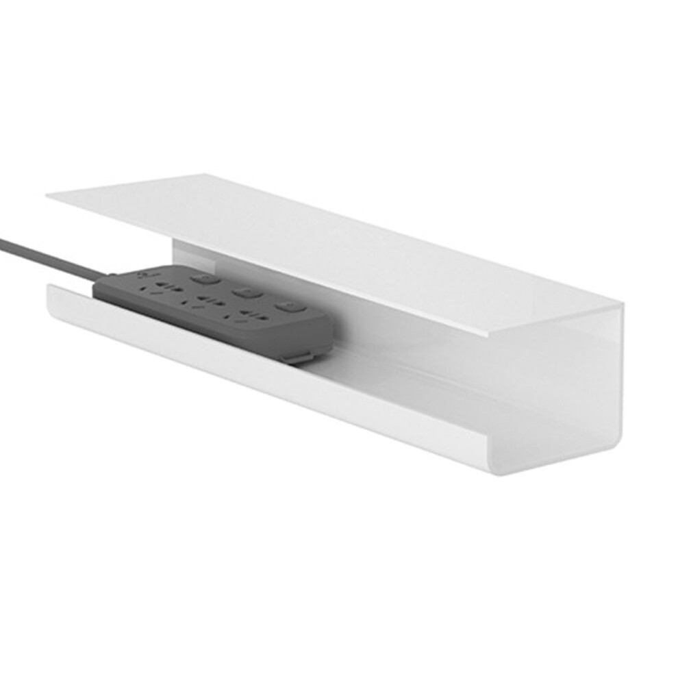 Under Desk Cable Management Tray, Pvc, 10X8.5x40cm, White 7891387588341