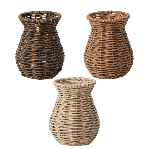 Vase en rotin tressé à la main (3 pièces)