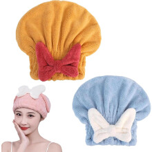 Prosop de păr super absorbant din microfibră pentru femei, uscare rapidă, design moale cu papion - compatibil cu toate tipurile de păr