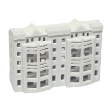 Apartment Building Model Unpainted 1:800 Solid Structure