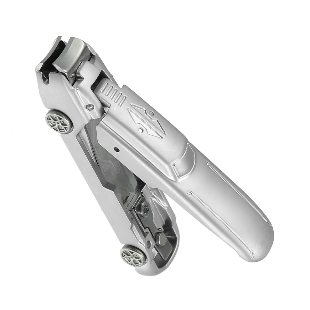 Nail Clippers Stainless Steel Cuticle Trimmer with Curved Blade Silver Tone