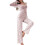 Damen-Pyjama-Set mit Blumenmuster, langärmelig, Rosa, Größe L 1
