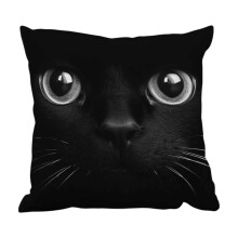 Taie d'oreiller Ă motif animalier, chat, 45 x 45 cm