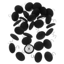 Attaches torsadées en acier inoxydable noir pour rembourrage (30 pièces)
