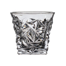 Verre à whisky vintage transparent sans plomb, sculpté à large ouverture