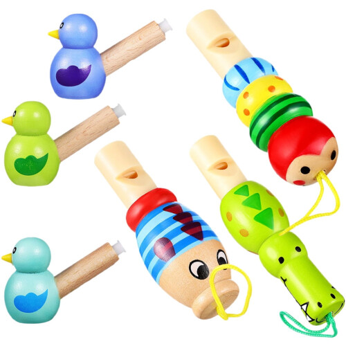 6er-Packung Pfeifen in Tierform für Kinder