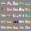 Running Animals Stickers Waterproof Vinyl 100-Pack 5