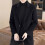 Men's Polyester Overcoat Solid Color Relaxed Fit Winter 5