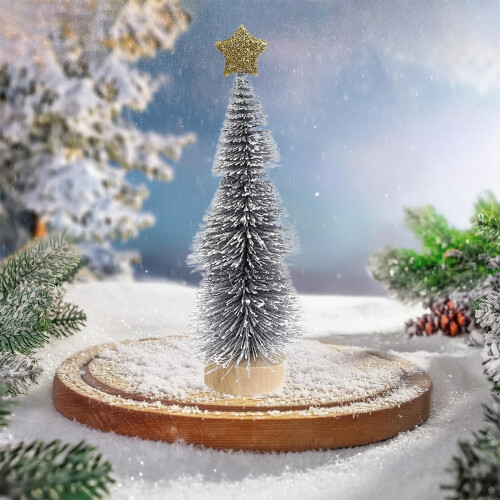 Mini décorations de sapin de Noël à pointe blanche (12 pièces) 1