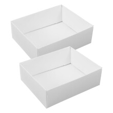 Boîte cadeau en carton blanc, couvercle supérieur et inférieur, 11,5 9,5 3,8 cm