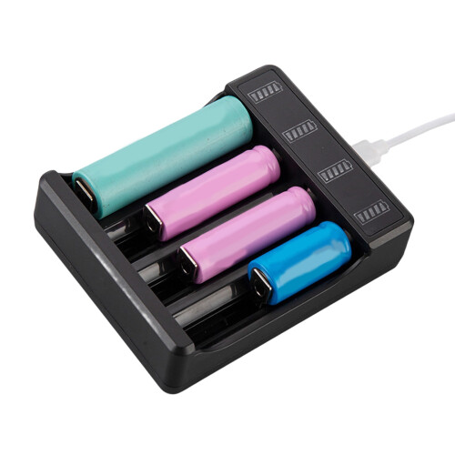 Box di ricarica USB-C per batterie 18650, 21700 e NiMH