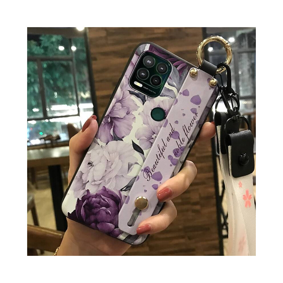 Moto G Stylus 5G Phone Case Â Anti-Knock, Waterproof, Kickstand, Lanyard, Wrist Strap, Shockproof, Flower Design 9493189678633