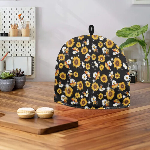 Sunflower Butterfly Tea Cozy for Kettle – Polyester 2