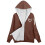 Felpa da donna oversize con cappuccio e zip intera foderata in pile 4