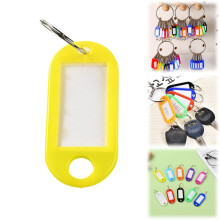 Color Marking Label Pendant Yellow Colorful Plastic Key Tags Hotel Room Number Labels & Luggage Identification Tags with Keychain Accessories