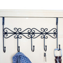 Homesteed Door Hooks Over the Door Hook Metal Clothes Hanger Hat Rack Seamless Storage Hook for Bedroom Bathroom Entryway Durable