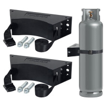 2PCS Propane Tank Holder Mount Gas Cylinder with Screws and Safety Chain Supported 4-12Inch (Black)
