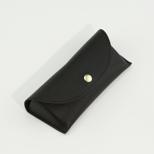 Soft Leather Glasses Case for Men and Women, 1 Pack