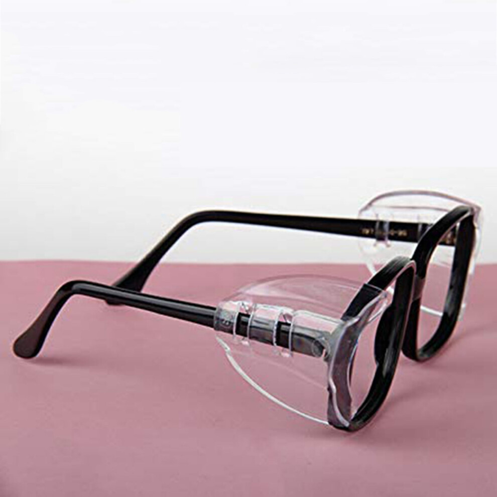 2Pcs Safety Eye Glasses Side Shields Non-Toxic Clear Flexible Goggles Protector 9464372722686
