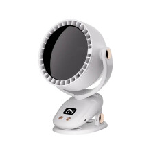 Automatic Shaking Head Clip Fan, Bladeless, 6-Speed, 3600mAh, Quiet, for Desk/Clip Use