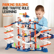 Parking Garage Toy Playset for toddler, Ramp Track Garage Playset Adventure,Birthdays for Age 3 up Boys Girls