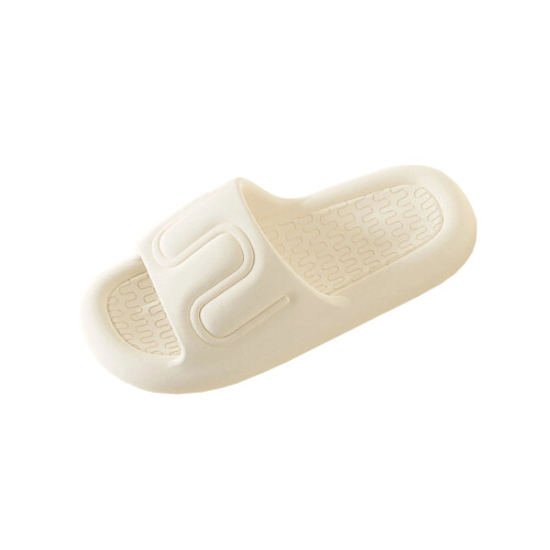 Damesdoucheslippers beige, antislip, sneldrogend en comfortabel. 1