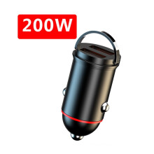 200W Dual USB+Type-C Car Charger Super Fast Charging Car Phone Charger For Digital Products Such As Mobile Phones And Tablets