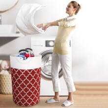 82L Laundry Basket, Large and Collapsible Hamper with Reinforced Handles, Waterproof Storage Solution for Bedroom and Bathroom
