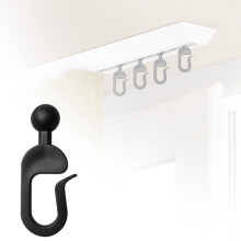 Plastic Hooks For Gazebo Curtains - Black Track Hooks Rustproof Multipurpose Gliding