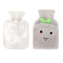 Winter Warmth Rubber Hot Water Bottle Cold Compress Pain Relief Reusable Hot Water Bag Cute Plush Cover Heat Therapy Detachable Hot Water Bags