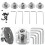 Silver Steel Flange Coupling 10 pcs 0.8 x 0.8 x 0.6 in 6