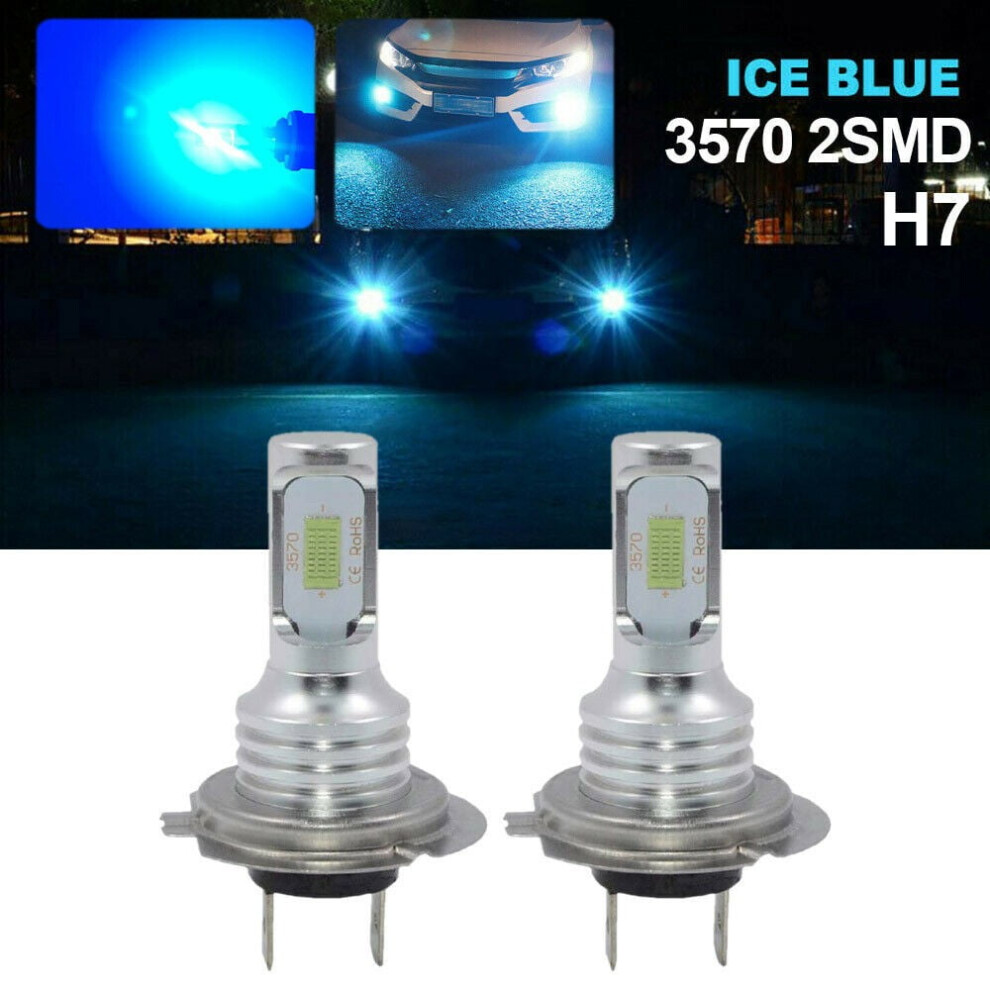 Super Bright H7 Led 8000K Ice Headlight Bulbs Kit High Low Beam 80W 8000Lm Blue 9193271209362