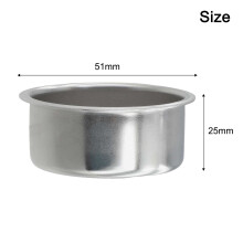 1 2 4Cup51Mm Koffiefiltermandje van roestvrij staal, niet-onder druk staand, voor Delonghi EC5, EC7, EC9 koffie-onderdelen