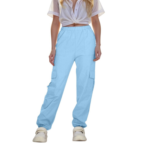 Παντελόνι Parachute για Κορίτσια Cargo Jogger Παντελόνι με Φαρδιά Στυλ Streetwear για Παιδιά και