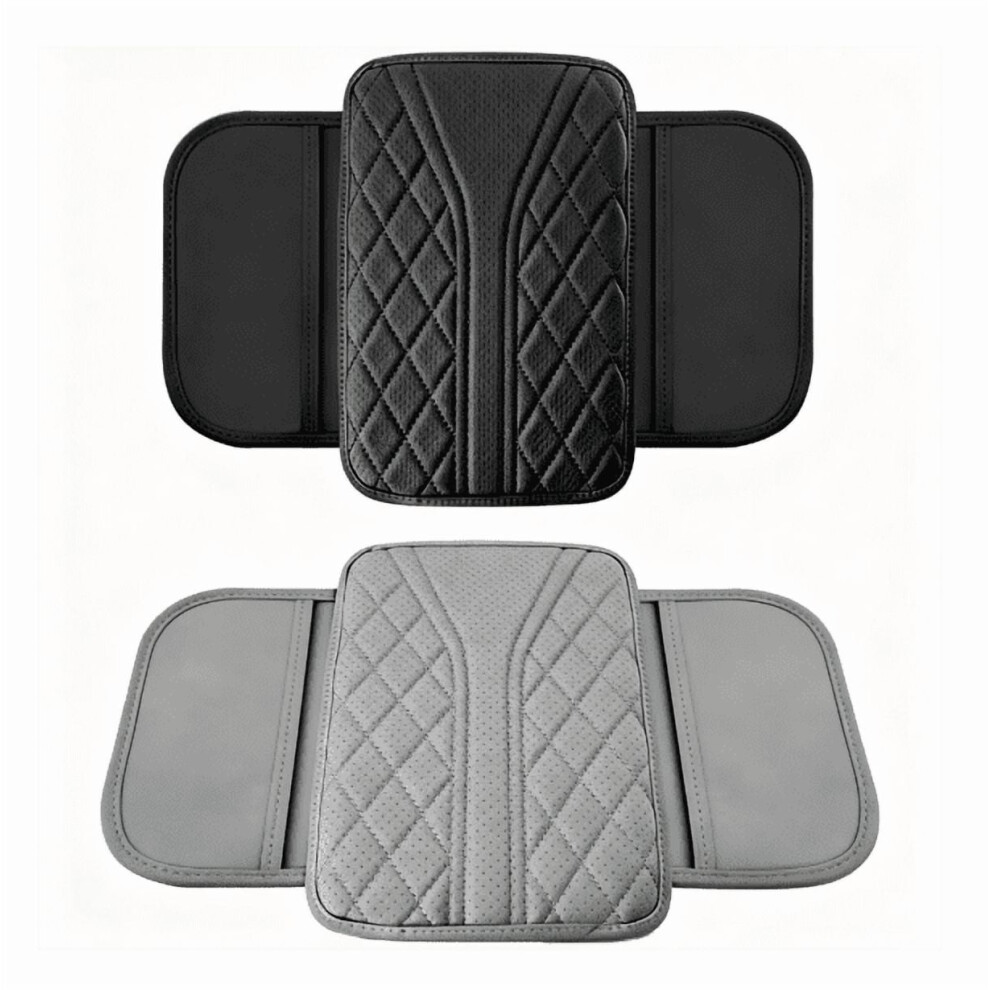 Universal Center Console Organizer | Leather-Style Armrest Cover With Dual Storage Pockets 9193271211013