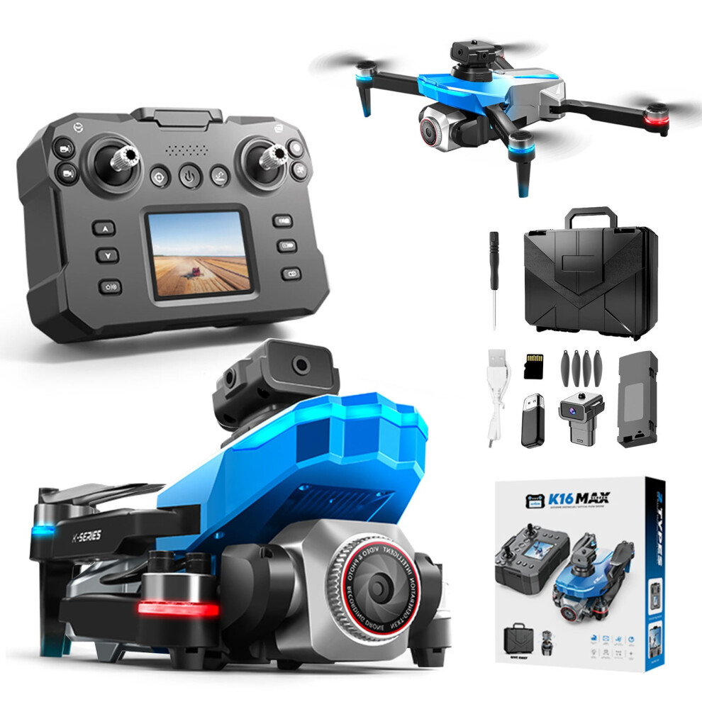1080P Drone For Adults W/ Obstacle Avoidance, Optical Flow, Trajectory Flight, Headless Mode, Gravity Sensor, Brushless Motor, Bag & Battery 9193271213321