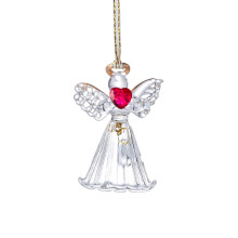 Crystal Angel Glass Ornament 2.3 Inch Transparent Decor